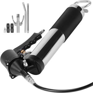 Pistola per ingrassaggio ad aria compressa in acciaio da 6000 PSI, capacità 14 OZ/400 CC, con tubo flessibile da 18,5 pollici e 1 colore nero - Product Image 1