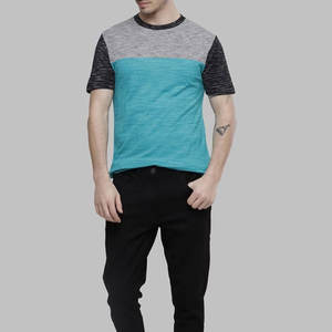 Camiseta Modern Fit para Hombre |   Diseño de borde lateral en contraste |   Camisa de Algodón de Verano de Alta Calidad |   Precio al por Mayor para Compras al por Mayor - Product Image 5