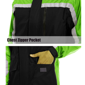High Visibility Reflective Safety <b>Jacket</b> Waterproof Fluorescent Workwear Windbreaker Construction Traffic Security Rain Coat PPE - Product Image 4