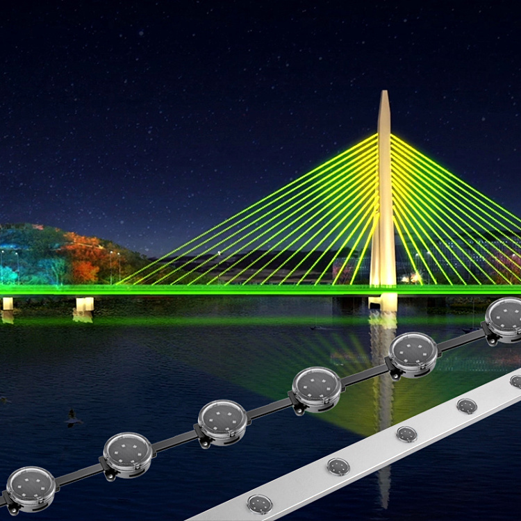 Programmable RGB Point Pixel Light DC24V IP67 Outdoor Waterproof for Bridge Lighting Urban Landscape Decoration