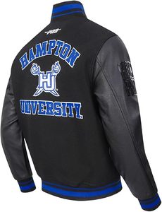 Chaqueta Universitaria Negra Piratas con Ribete Azul, Logotipo Bordado, Cuello Redondo, Ropa Deportiva de Invierno para Adultos - Product Image 5