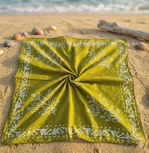 En gros, Bandanas Bohème à Imprimé au Bloc, Foulards de Tête en Coton, Foulards de Cou, Motifs Floraux, Cadeau pour Elle, Foulards Carrés pour Cheveux - Product Image 2