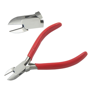 Semi Flush Cut Jewelry Making DIY Stainless Steel Wire Cutting Pliers 115mm Total Length Double Leaf Spring <b>PVC</b> Handles Circlip - Product Image 1