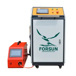 Mesin las laser genggam manual, mesin las laser serat laser, mesin las genggam manual 39% W 1000W 2000W untuk Las karbon aluminium