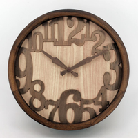 Horloge murale mécanique en bois au design unique avec affichage à aiguilles pour salon et décorations de mariage