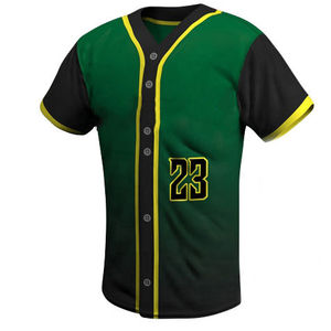 Uniforme de Béisbol de Manga Corta Transpirable a Bajo Precio, Alta Calidad, 100% Poliéster, Impresión Digital, Nombre del Equipo Personalizado, Deportes - Product Image 2