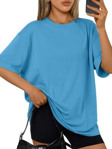 Camiseta de Verano de Alta Calidad para Mujer, Talla Grande, de Felpa, con Logotipo Bordado Personalizado, de Algodón, Informal, de Punto, Lisa, con Estampado Gráfico - Product Image 6