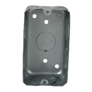 Boîte de jonction simple en acier galvanisé rectangulaire avec découpes de 1,0 mm d'épaisseur, 3/4 pouce - Product Image 3