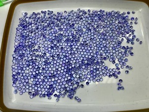 Piedra Suelta Redonda Facetada de Tanzanita Azul Natural de 3 mm con Iridiscencia para Joyería, Piedra de Nacimiento de Diciembre - Product Image 2