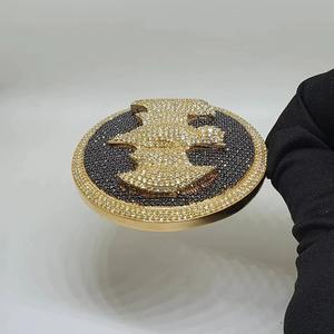 Colgantes y Dijes de Oro Sólido de 14k y 18k de Alta Calidad Personalizados con Letras, Diamantes Certificados por IGI, Estilo Hip Hop para Hombre - Product Image 4