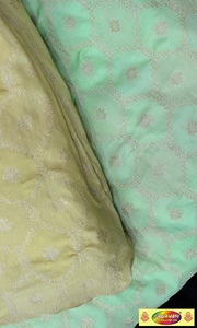 Tissu brocart en nylon 100% teignable |   Brocart Jacquard à Motifs Diamantés Métalliques pour Vêtements Ethniques et Tenues de Mode - Product Image 6
