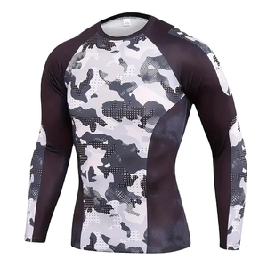 Wholesale 2026 Men's Full Sleeve Compression Rash Guard Set Camouflage Print Quick Dry Gym Fitness Wear - Product Image 3