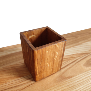 Porte-stylo de bureau en bois massif naturel de haute qualité, écologique, fait main, design moderne, durable, taille personnalisée, décoration de bureau - Product Image 2