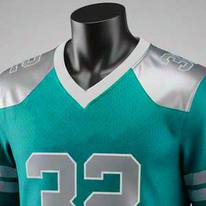 Camiseta de Fútbol Americano Unisex al por Mayor, Diseño Personalizado Sublimado y Cosido, 32 Equipos, Colores y Logotipos Personalizados, Transpirable - Product Image 3