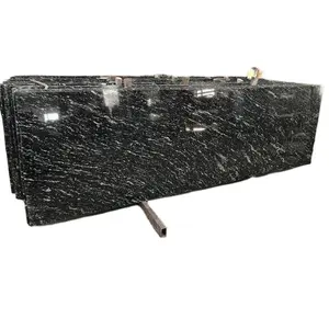 畅销马基诺黑色花岗岩石板外部和内部装饰高抛光花岗岩石板具有竞争力
