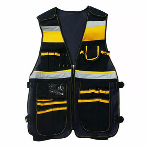 Chaleco de Seguridad Reflectante de Alta Visibilidad Unisex, Amarillo Marino, Ropa de Trabajo de Poliéster - Product Image 3