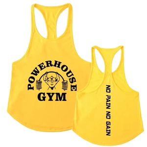 Men's Breathable Knitted Polyester/Cotton Workout Tank Tops <b>Summer</b> Bodybuilding Active Gym Clothing Customized <b>Decoration</b> - Product Image 2