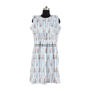 Indian Manufacturing Wear Sexy Dress <b>for</b> Ladies DHB013 Hand Block Printed Cotton Kurtis Indian Handmade <b>Kurta</b> <b>For</b> <b>Women</b> - Product Image 2