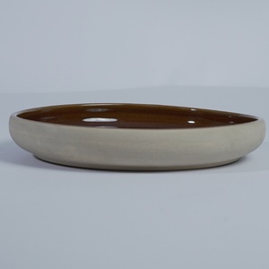 Plato Pequeño de Cerámica Color Crema Marrón, para Sushi, Aperitivos, Postres, Restaurante, Hotel, Cafetería, Vajilla HORECA, Diseño Japandi - Product Image 3
