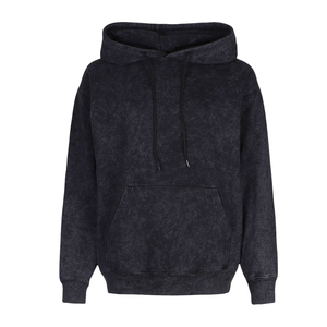 Venta Directa de Fábrica, Sudadera con Capucha para Mujer con Lavado Ácido, Logotipo Bordado Personalizado, Sudadera Lisa Teñida con Lavado Ácido para Chicas, Servicio OEM - Product Image 1