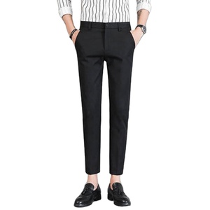 Un grand nombre de pantalons de costume décontractés pour hommes de haute qualité, printemps et automne, coupe slim, élastiques, capris, pantalons pour hommes - Product Image 3