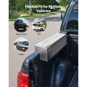 Cassetta Portautensili Robusta in Acciaio e Policarbonato con Motivo Antiscivolo per Cassone del Camion, Contenitore Organizer Resistente con Serratura e Chiave - Product Image 6
