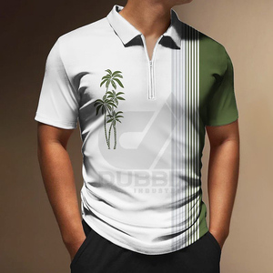 Customized Design Your Own Front Logo Men's High Collar Short Sleeve for T-<b>Shirt</b>-Cotton Fabric Regular Fit - Product Image 3