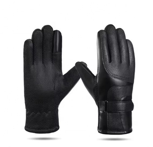 Guantes de Motocicleta de Invierno de Cuero con Pantalla Táctil, Protección UV, Impermeables, Anticolisión, para Carreras - Product Image 2