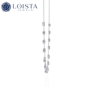 Pendentif solitaire en diamant de laboratoire de taille ovale certifié IGI en or blanc/jaune et rose 18 carats, collier de luxe pour femmes - Product Image 3