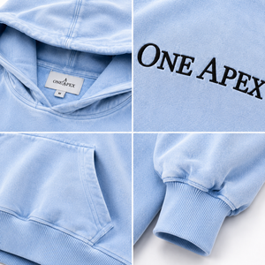 เสื้อฮู้ดดี้โอเวอร์ไซส์สำหรับผู้หญิง ONE APEX รุ่นพรีเมียม ผ้าฝ้ายหนานุ่ม ระบายอากาศได้ดี สีฟ้าอ่อน เหมาะสำหรับฤดูหนาว - Product Image 6