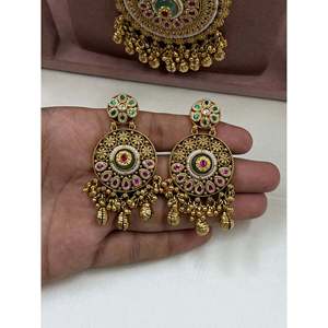 Gunika Premium Traditional <b>Gold</b>-Plated Bridal Long Necklace <b>Set</b> for Festivals - Product Image 3