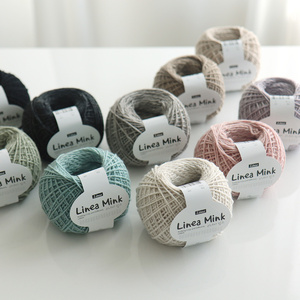 ผ้าฝ้าย; 300 เส้นด้ายต่อหนึ่งนิ้ว 100 มิ้นค์ริงสปัน ประมาณ 1.5 มม. เส้นด้ายผสมขนสัตว์ สำหรับถักมือ ถักโครเชต์ - Product Image 4