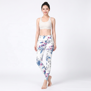 Leggings de Yoga de Cintura Alta con Estampado Floral, Largos, de Spandex y Poliéster, Pantalones Deportivos para Mujer - Product Image 3