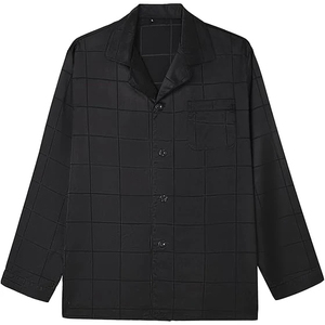 <b>Men's</b> Silk Satin Plaid Long Sleeve <b>Pajama</b> <b>Set</b> Classical Style Autumn Wear Full Length with Pockets Machine Washable - Product Image 3