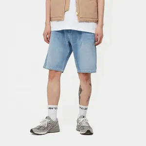 Wholesale Summer High Street Baggy <b>Jean</b> Shorts Custom Logo Premium Solid Color Denim Shorts For <b>Men</b> - Product Image 5