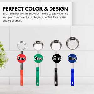 Bulk Supplier Solid & Perforated Scoops Set of 8 <b>Stainless</b> <b>Steel</b> Portion Control Serving Spoons Measuring Serving Ladle <b>Utensils</b> - Product Image 6