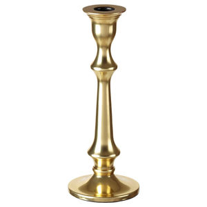 Ensemble de 2 élégants porte-bougies coniques dorés, modernes, texturés, en aluminium coulé, pour la décoration de la maison et les mariages - Product Image 5