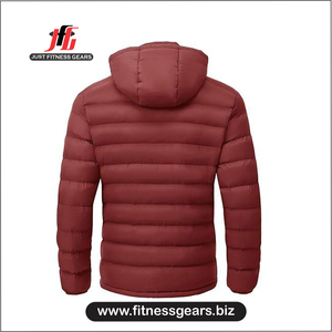 Chaqueta de Invierno Acolchada para Hombre, Diseño Personalizado, Brillante, con Capucha, Estilo Bomber, Gruesa, Negra, Resistente al Viento - Product Image 4