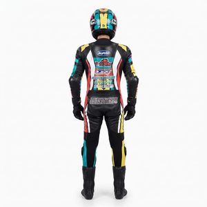 Combinaison de course premium Ramaha pour homme, 1 pièce, en cuir de vache véritable/cuir de kangourou, style MotoCP, combinaison de course sur circuit, niveau de protection 2 - Product Image 2