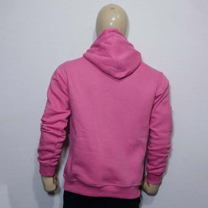 <b>Men's</b> <b>Pink</b> Hooded Sweatshirt 100% Cotton Fleece Regular Fit Casual Solid Color Autumn Wear - Product Image 2