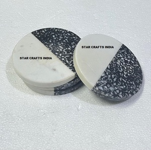 Custom Made Eco-Friendly Modern Round Rose Resin <b>Coasters</b> for Home Decoration Custom Logo & Packing - Product Image 5
