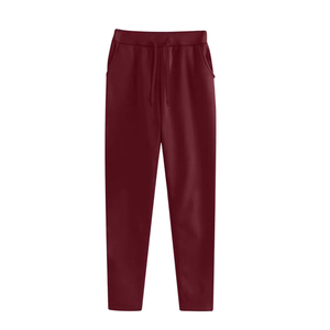 กางเกงวอร์มลำลองแบบ unisex สีพื้น เอวยางยืด มีกระเป๋าข้าง ปิดด้วยเชือกผูก ความยาวระดับข้อเท้า ทรงปกติ ขายส่ง - Product Image 1