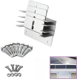 Soportes de Montaje para Paneles Solares de 4 Piezas, 100 mm, de Aluminio, para Techo/Pared, para Autocaravanas, Barcos, Caravanas, Incluye Tornillos y Tuercas - Product Image 3