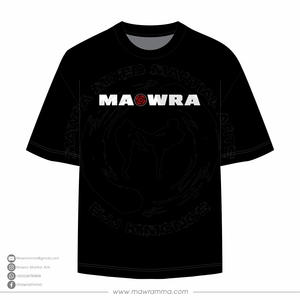 Camiseta negra de manga corta para hombre de Mawra con estampado de letras en la parte delantera, cuello redondo, estilo casual, transpirable, para unisex. - Product Image 5
