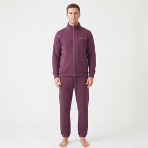 Ensemble de survêtement tendance pour homme, 2 pièces, avec fermeture éclair intégrale, pour entraînement sportif et jogging, vente en gros - Product Image 1