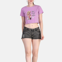 Camisetas Cortas de Cuello Cuadrado para Mujer, Diseño Personalizado, Camisetas de Manga Corta, Ropa Sexy de Verano, Camisetas Básicas, Diamantes, Algodón Orgánico