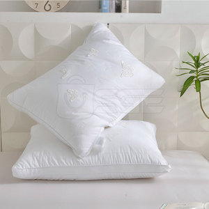 Oreiller de lit moderne haut de gamme avec motif uni, housse en coton biologique, garnissage écologique, soutien doux, design personnalisable - Product Image 1