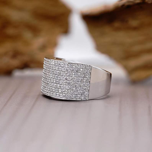 Anillo de Lujo para Hombre con Diamantes de Moissanita, Plata 925, Anillo Ancho con Incrustaciones de Diamantes, Joyería Hip Hop, Regalos, Estilo Brillante, Anillos Personalizados - Product Image 6