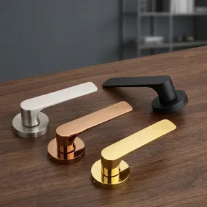 Premium Mortise Door <b>Handle</b> Set Antique SS Graphite Black CP Z Black PVD Gold PVD Rose Gold PVD Black Finish Luxury Mortise <b>Lock</b> - Product Image 1