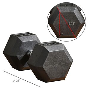 Set di 2 manubri esagonali da 50 libbre con impugnature antiscivolo e antirotolamento, pesi per esercizi fitness per uomo e donna - Product Image 3